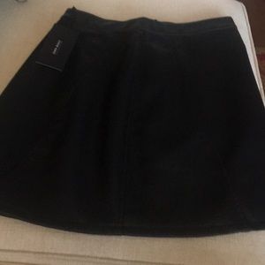 Zara Basic black leather skirt